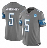 Men & Women & Youth Detroit Lions #5 David Montgomery Gray 2023 F.U.S.E. 90th Anniversary Vapor Untouchable Limited Stitched Jersey,baseball caps,new era cap wholesale,wholesale hats